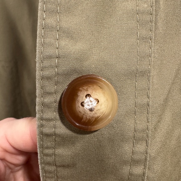 Vintage Khaki Trench Coat with Removable Plaid Liner Tan Belted Overcoat Size 8 - Picture 4 of 16